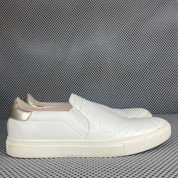 Kate Spade Azores Shoes Womens 9 B White Leather Slide On Casual - Picture 1 of 10